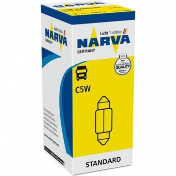 Лампа NARVA FESTOON LAMPS 24V C5W 5W SV8.5 двухцокольная Лампа NARVA FESTOON LAMPS 24V C5W 5W SV8.5 двухцокольная