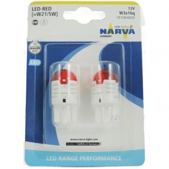 Лампа NARVA RANGE PERFORMANCE LED W21/5 12V 2.7W B2 BAU15s red Лампа NARVA RANGE PERFORMANCE LED W21/5 12V 2.7W B2 BAU15s red